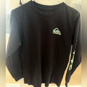 Quiksilver Black Long Sleeve Tee with Logo